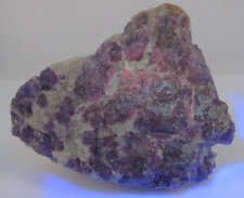 Natural Fluorescent Hackmanite Mineral SpecimenGloving UVReactive  128gm picture
