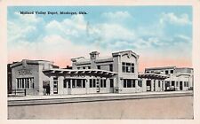 Muskogee OK Oklahoma Train Railroad Midland Valley Depot Station Postcard D30 picture