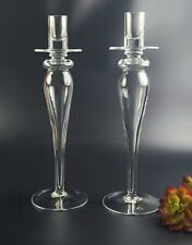 Vintage Crate & Barrel- Pair - Candlestick Holders - Made in Hungry - 15 5/8