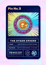 Limited Edition Kurzgesagt In a Nutshell Dyson Sphere Pin 3 Glow In The Dark New picture