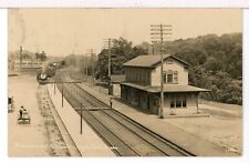 1925 - RPPC - NY,NH&H Fairmount RR Station, Hyde Park, Boston MA Trains Postcard picture