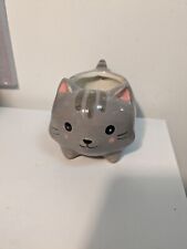 Vintage Gray Ceramic Kitty Cat Planter, VGUC, Make Offer picture