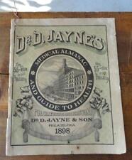 DR. D. JAYNE’S Medical Almanac PHILADELPHIA, PA ~1898~ picture