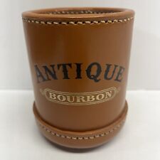 Antique Bourbon Leather Dice Cup Stitched Thick Walled picture