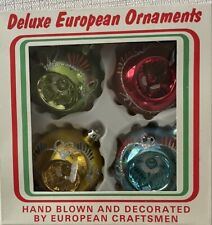 Vintage European Deluxe Ornament Bulbs Set Of 3 - Read Description picture