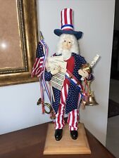 1994~ Rare Patriotic Lynn Haney Uncle Sam (Santa)  Drum Bells Music picture