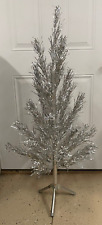 Vintage Aluminum Specialty 4 Ft Christmas Tree & Original Box Decor Rare picture