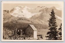 RPPC Columbia Icefield Chalet Mt Athabasca 1940 Real Photo Postcard Banff Jasper picture