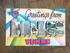 Greetings from Dallas Texas Large Letter Greetings Postcard picture