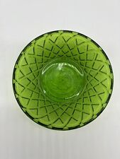 Vintage Cancer Zodiac Green Glass Bowl Made by Indiana Glass Co.  Astrology Bowl picture