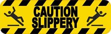 10in x 3in Caution Slippery Sticker Car Truck Vehicle Bumper Decal picture