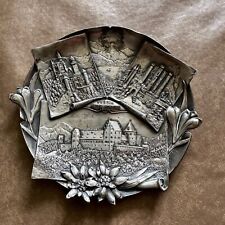 VINTAGE FUSSEN ALTES SCHLOSS GERMANY DECORATIVE METAL WALL PLATE PLAQUE picture