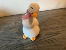Vintage Ceramic Duck Figurine Statue White Artistic Gifts ROC Taiwan  picture