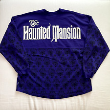 Disney Parks Spirit Jersey The Haunted Mansion Ghost Host Shirt Glow Purple XL picture