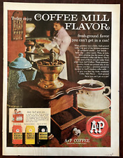 1961 A&P COFFEE Vintage Print Ad Fresh Ground Mill Flavor Eight O'Clock picture