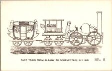 Vintage Postcard Fast Train from Albany to Schenectady NY New York 1831    F-029 picture