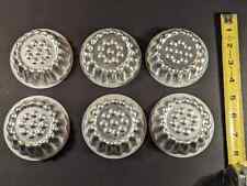 6 Vintage Dimpled Dessert Mold Round Cup Farmhouse Kitchen Decor NOS - NEW COND. picture