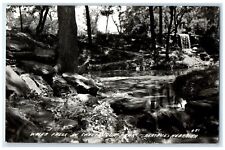 c1940's Water Falls In Chautauqua Park Beatrice Nebraska NE RPPC Photo Postcard picture