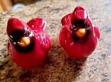 Gorgeous Mini Red Bird Cardinal Salt and Pepper Shakers NWOT picture