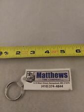 Vintage MATTHEW'S TIRE Keychain Key Chain Key Ring Fob Hangtag *QQ79 picture