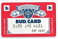 2001 Budweiser PROMO Bud Customer Card For all you do This Bud's for you Genuine picture