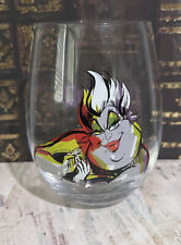 Disney Stemless Clear Wine Glass Evil Ursula 14 Oz NEW the Little Mermaid picture