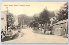 Cornwall Connecticut CT Postcard Main Street West Scenic View Road Houses 1910 picture
