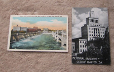 Cedar Rapids IA Iowa Postcards Memorial Acme Quaker Oats F Ave Dam B Ave Bridge picture