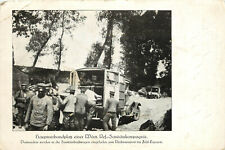 WWI Feldpost Postcard Wounded Men Being Loaded into Ambulance Sanitatskompagnie picture