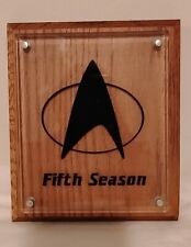 STAR TREK Next Generation Season 5 Wood Plaque Made For Cast & Crew 🔥RARE🔥VTG picture