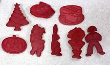 LOT OF 8 DIFFERENT TUPPERWARE PLASTIC HOLIDAY COOKIE CUTTERS picture