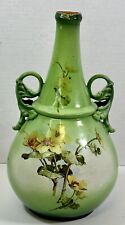 Antique Late 19th Century La Belle China Broad Bottom Vase Wheeling Pottery 14”  picture
