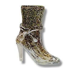 Glass High-Heeled Boot Vase - Green - Buckle Boot - 9