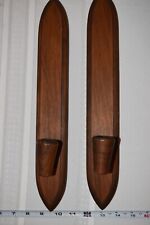Wood Candle Holders Handcrafted  Unique Wall Hangings - Two picture