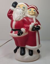 Vtg 1978 Santa & Mrs Claus Blow Mold 12