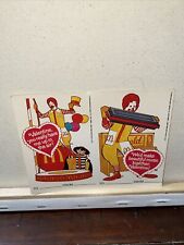 Rare Vintage 1970s Ronld McDonalds Valentine Cards Multicolor 1976  Unused picture