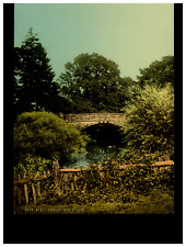 England. Tunbridge Wells. Penshurst Bridge. Vintage Photochrome by P.Z, Photoc picture