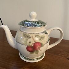 Arthur Wood & Son FOOTED TEAPOT, Apples Design ~ Made in England picture