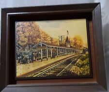 Ken Eberts Shadow Box Litho On Wood Blue Ridge PA Train Station 1920's Picture picture
