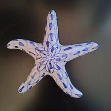 Ceramic Star Fish - Decoration Blue and White  5