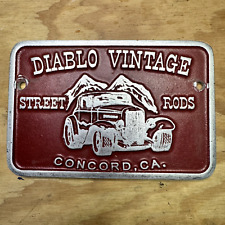 Diablo Vintage Street Rods Concord, CA Car Club Plaque picture