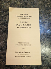 Vintage Packard Approved Accessories Pamphlet The Gem Garage St. Augustine (752) picture