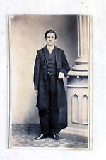1880s 1890s Man in Suit and Coat Victorian CDV Cabinet Cart picture