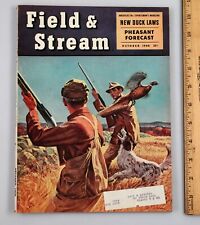Vintage October 1950 Field & Stream Magazine Pheasant Hunting Cover picture