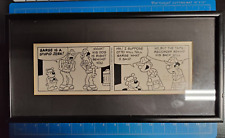 Original Mort Walker Beetle Bailey Newspaper Comic Strip Cells Signed Art Framed picture