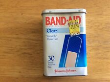 Vintage Johnson & Johnson Band-Aid Metal Tin Box Hinged Lid picture