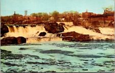 Town Lewiston Auburn Maine FALLS Androscoggin River Water Tower Teich Postcard  picture