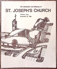 1983 PRESTON IOWA ST JOSEPH'S CHURCH DEDICATION AND BLESSING BOOKLET Z5458 picture