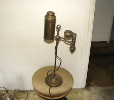 Antique Manhattan Brass Company Single Student Oil Lamp Electrified picture