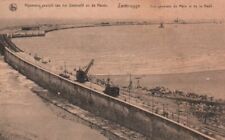 Vtg Postcard Aerial View Harbor and Port Zeebrugge, Belgium Unposted DB picture